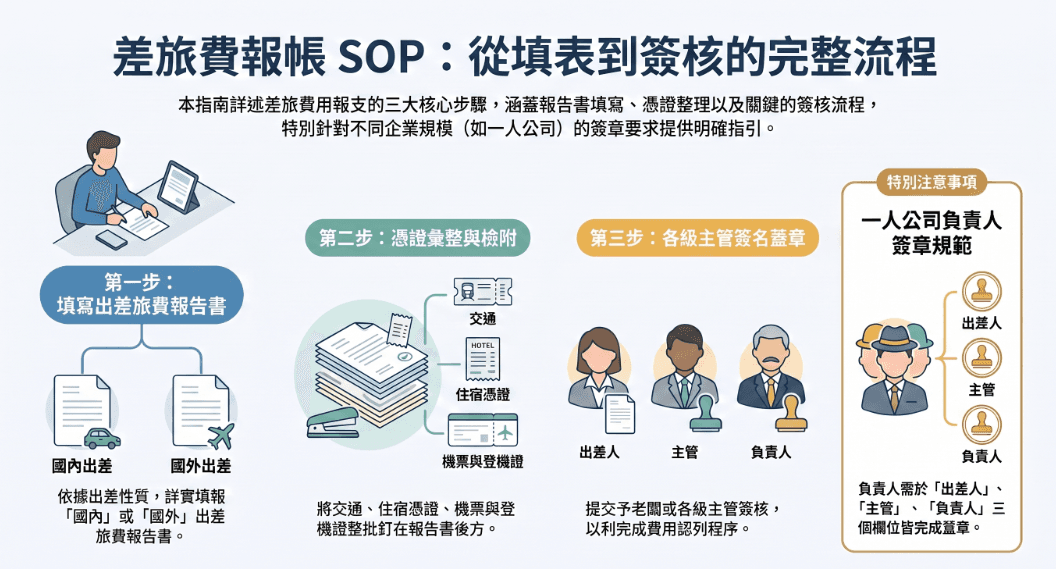 差旅費報帳完整流程 SOP